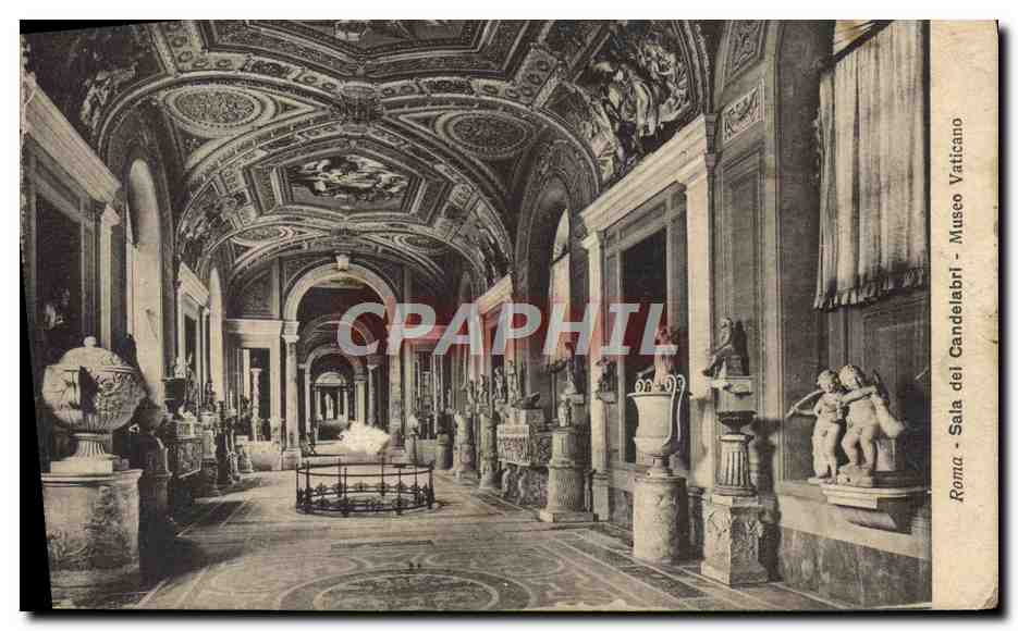 CPA Roma Sala del Candelabri Museo Vaticano