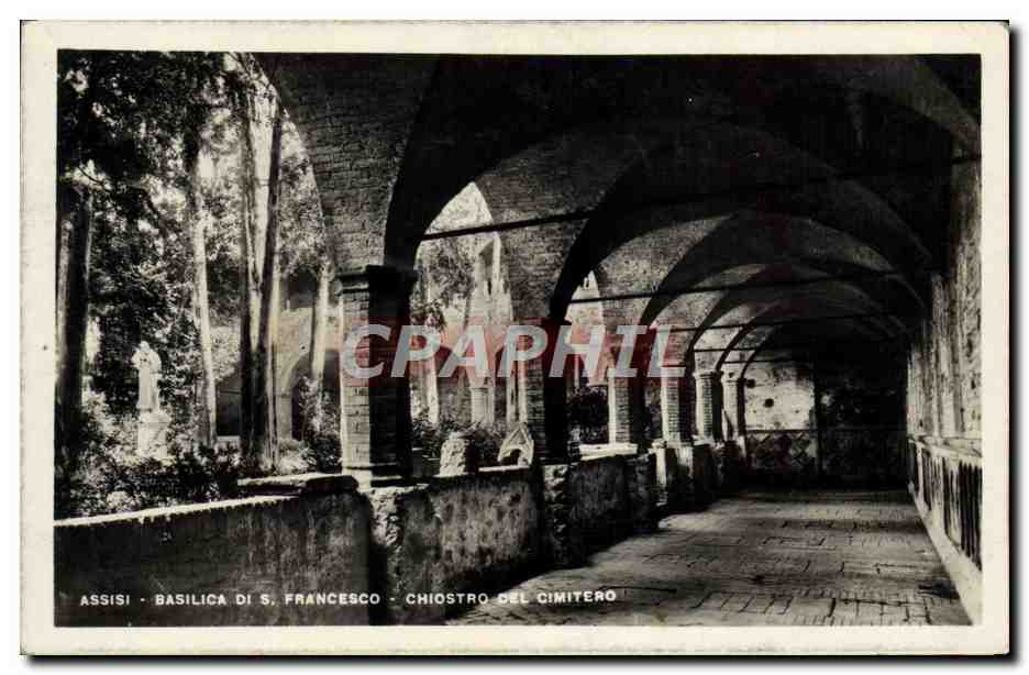 CPA Assisi Basilica di s francesco Chiostro Del Cimitero