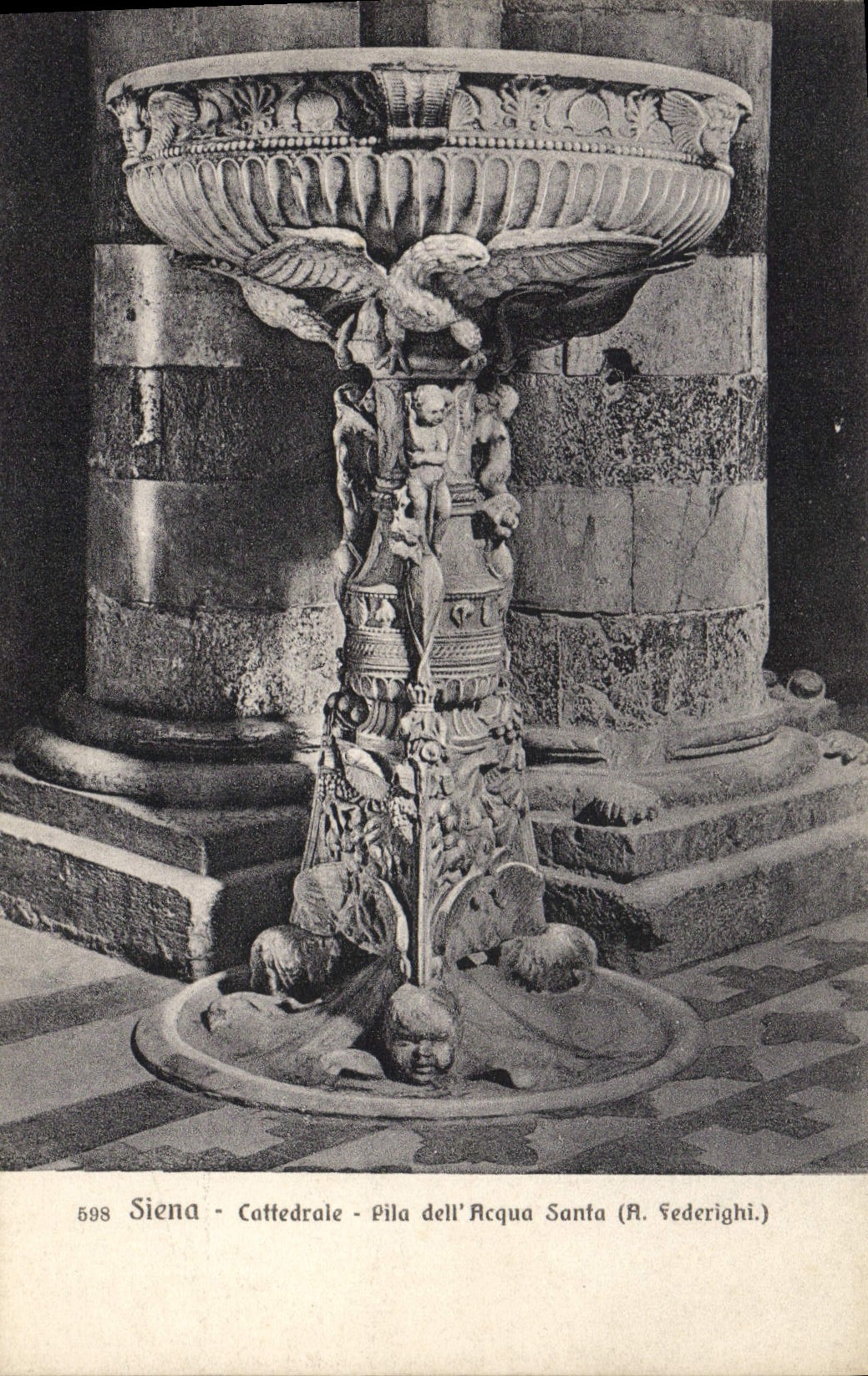 CPA Siena Cattedrale Pila Dell Acqua Santa