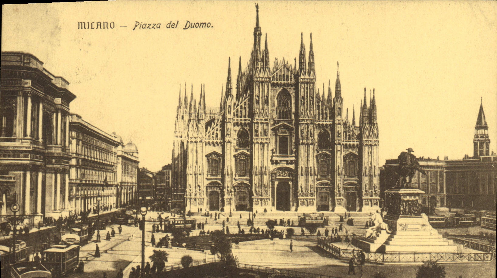 CPA Milano Piazza del Duomo Tramway