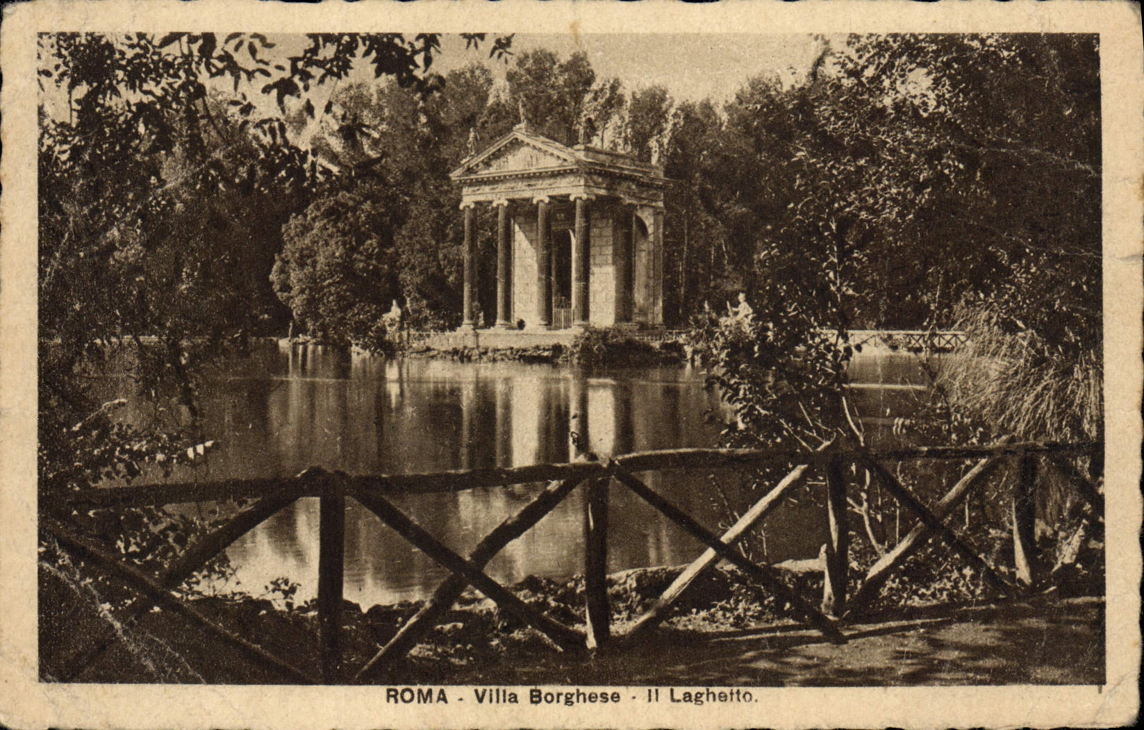 CPA Roma Villa Borghese II Laghetto