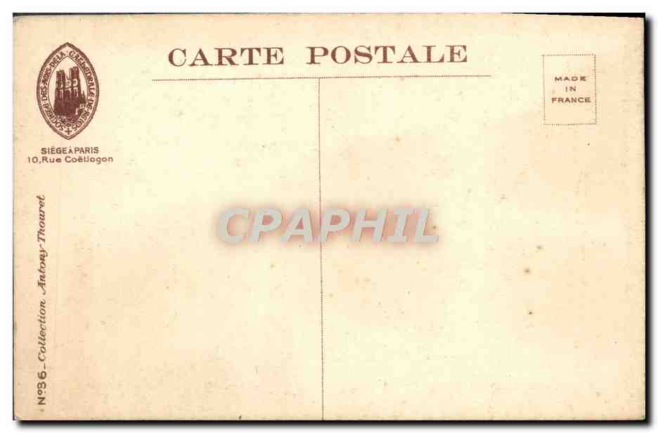 CPA Reims Cathedrale Sauvetage des Vitraux Transept Sud Militaria — Rückseite