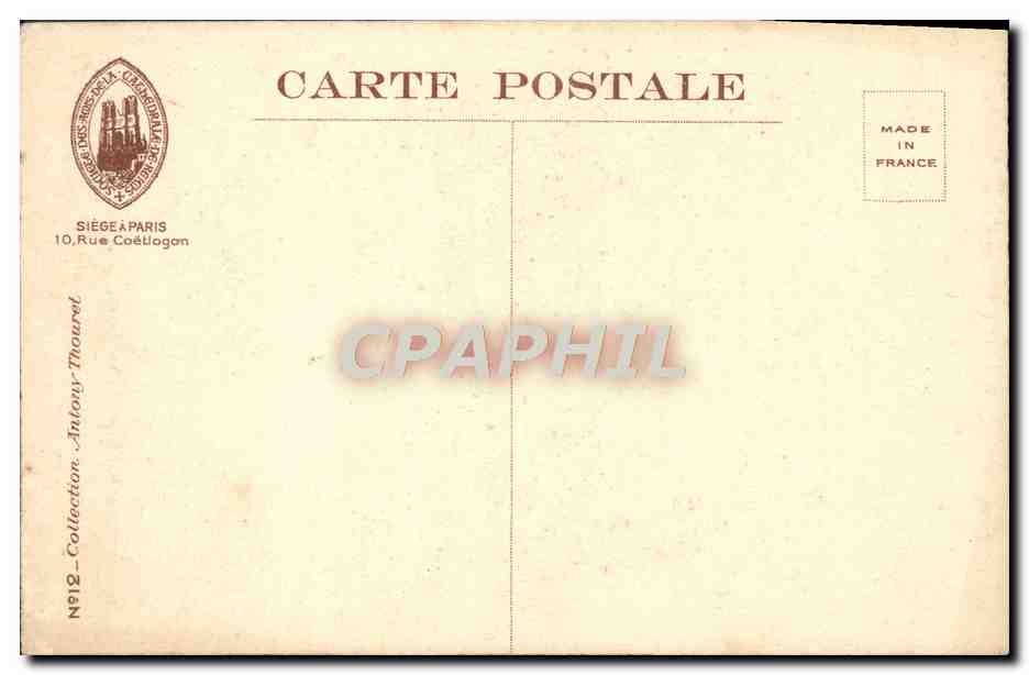 CPA Reims Cathedrale Debris Des Voutes Recouvrant Le Maitre Autel — Verso