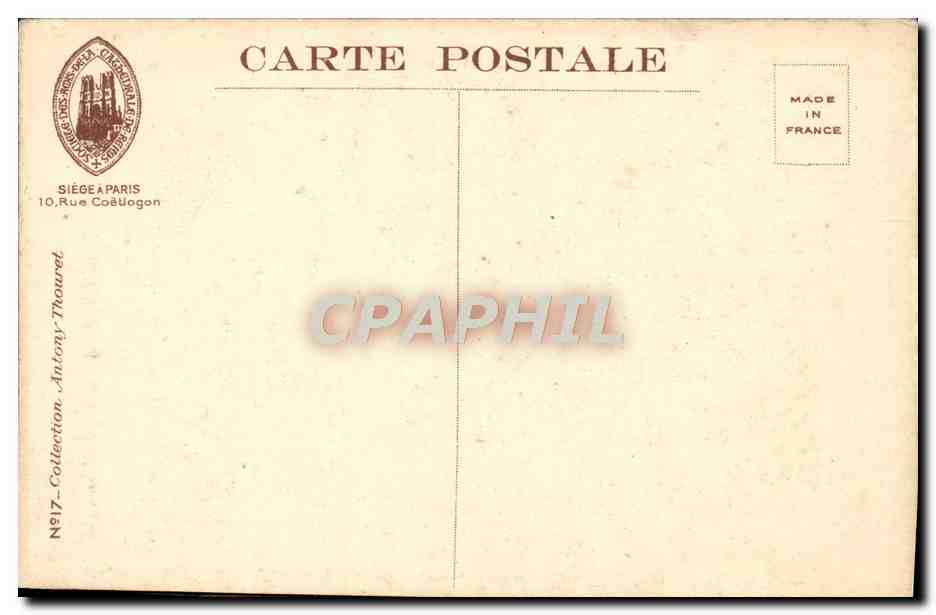 CPA Reims Cathedrale Statue D'Eve Cote Quest De La Rose Nord — Verso