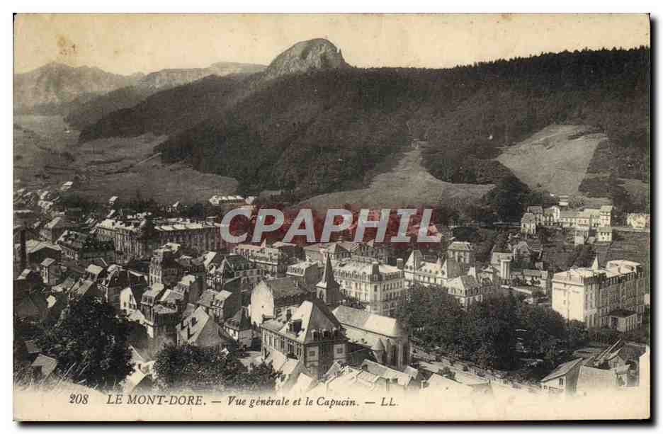 CPA Le Mont Dore Vue Generale et le Capucin
