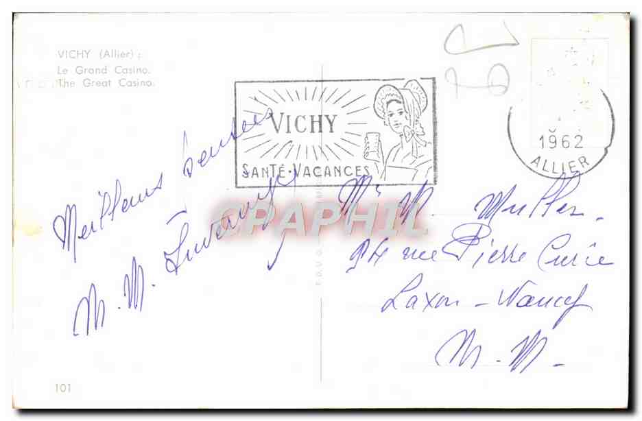 CPM Vichy Le Grand Casino  — Verso
