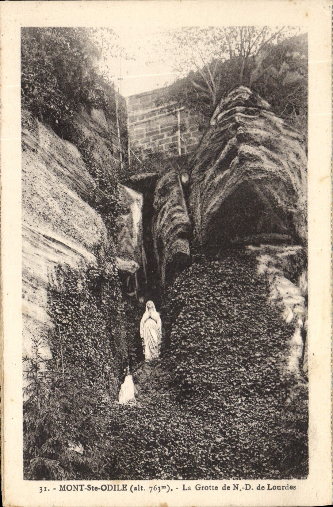 CPA Mont Ste Odile La Grotte De ND de Lourdes