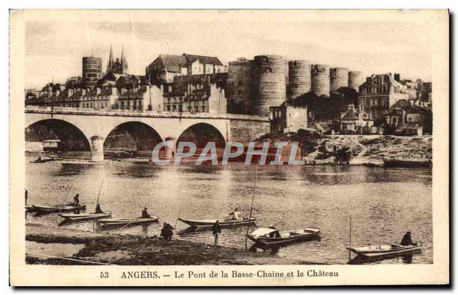 CPA Angers Le Pont De La Basse Chaine Et Le Chateau