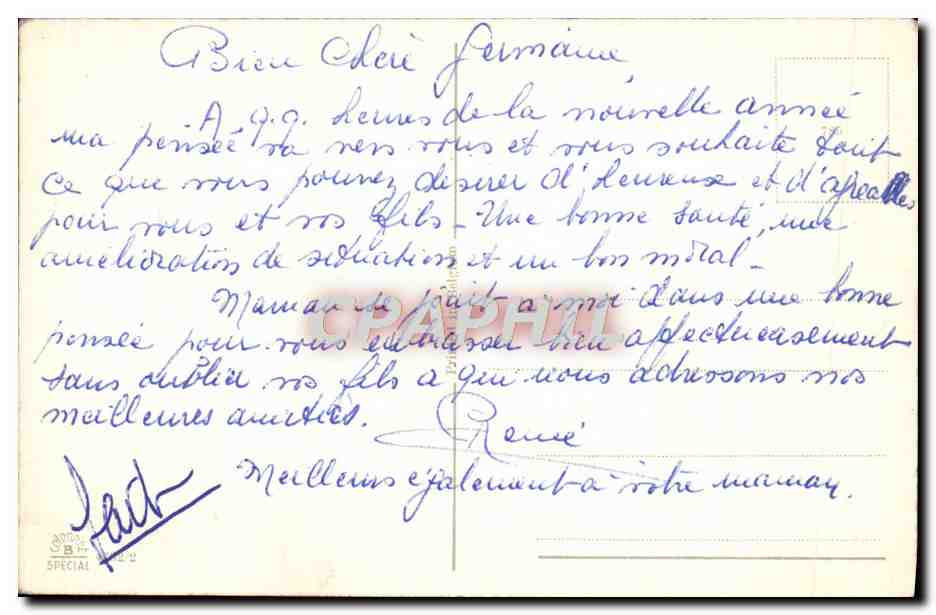 CPA Fantaisie Bonne annee — Rückseite