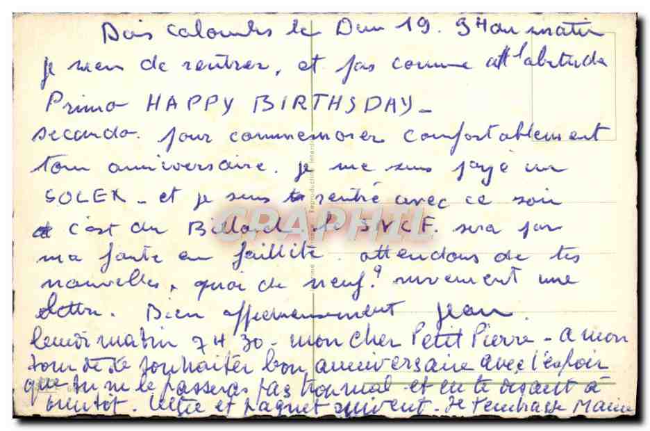 CPA Fantaisie Fleurs — Verso