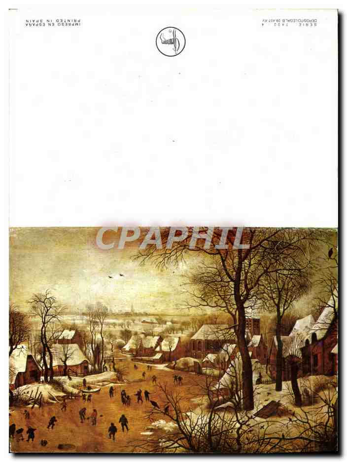 Village enneigé — scène de vie d'hiver — éditeur CPAPHIL, n° 4