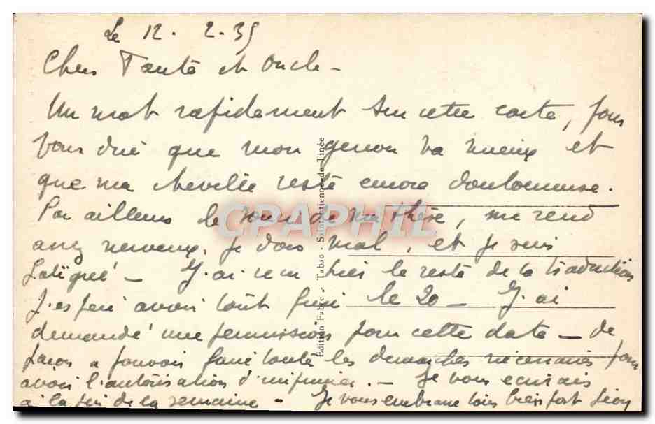 CPA Saint Etienne de Tinee Le pilon — Rückseite