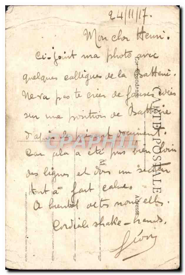CARTE PHOTO Soldats Militaria — Rückseite