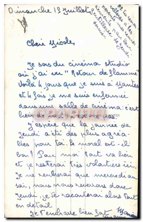 CPA Nantes Musee Dobree Le Puits — Verso