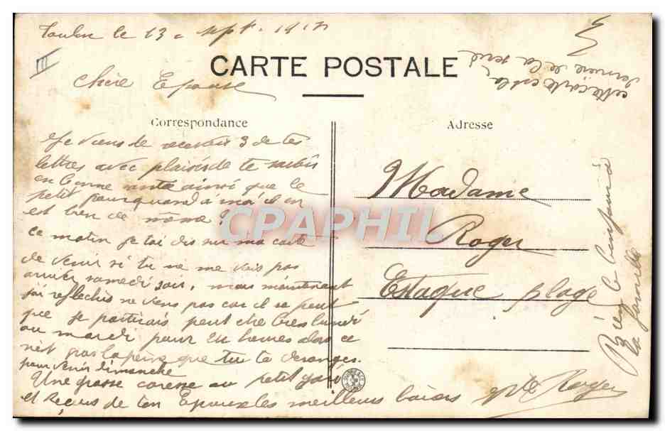 Groupe de marins et un officier — Fur de Bordeac — éditeur inconnu — Verso