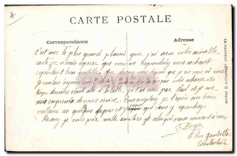 CPA Bateau de guerre Au soleil levant l'escadre francaise — Verso