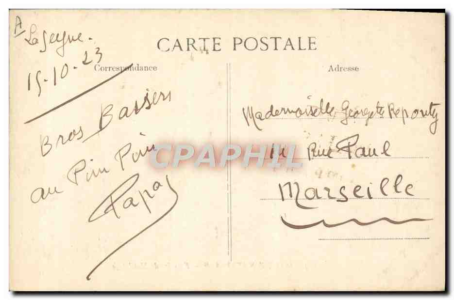 CPA Bateau de guerre Exercice de matelotage — Verso