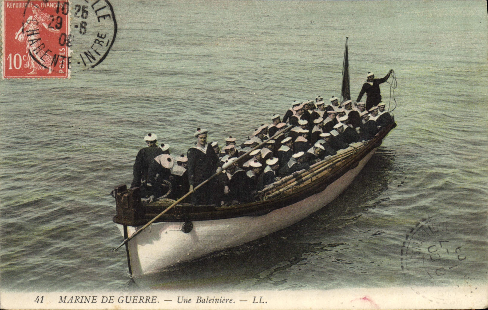 MARINE DE GUERRE — Une Baleinière — LL. — Édition LL.