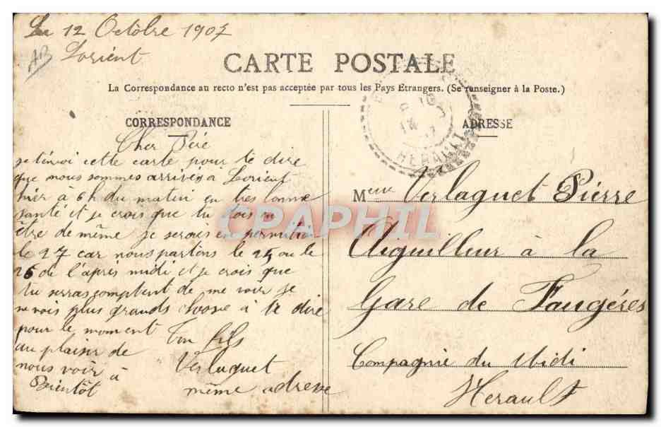 La Corvée aux Vivres — Port-Louis — Marine Millian, n°588 — Reverso