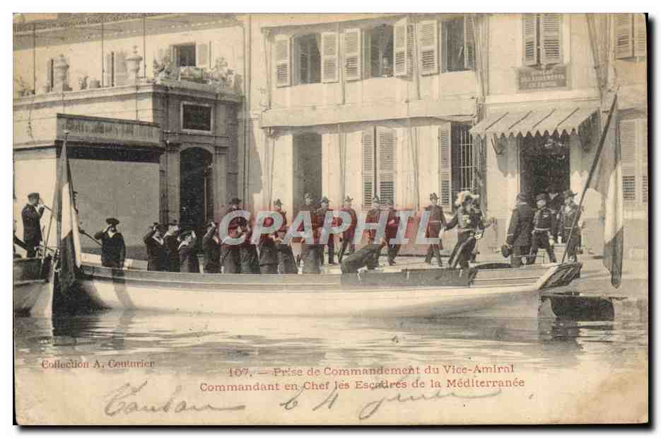 Prise de Commandement du Vice-Amiral Commandant en Chef les Escadres de la Méditerranée — Collection A. Centurier, n° 109