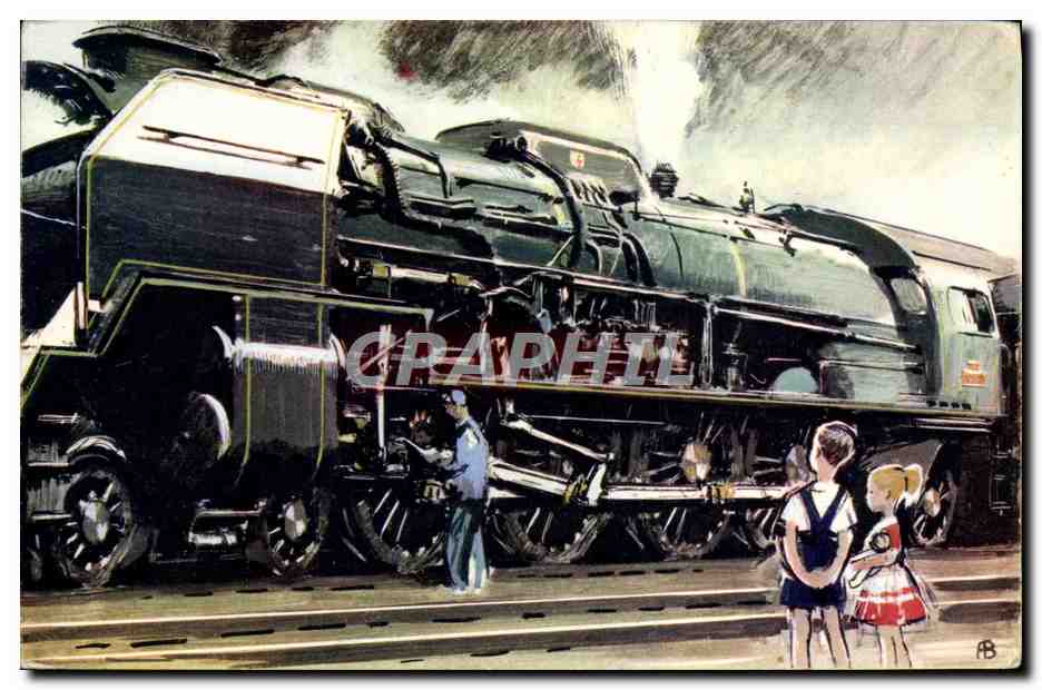 CPA Train Locomotive Type 241 P de la SNCF