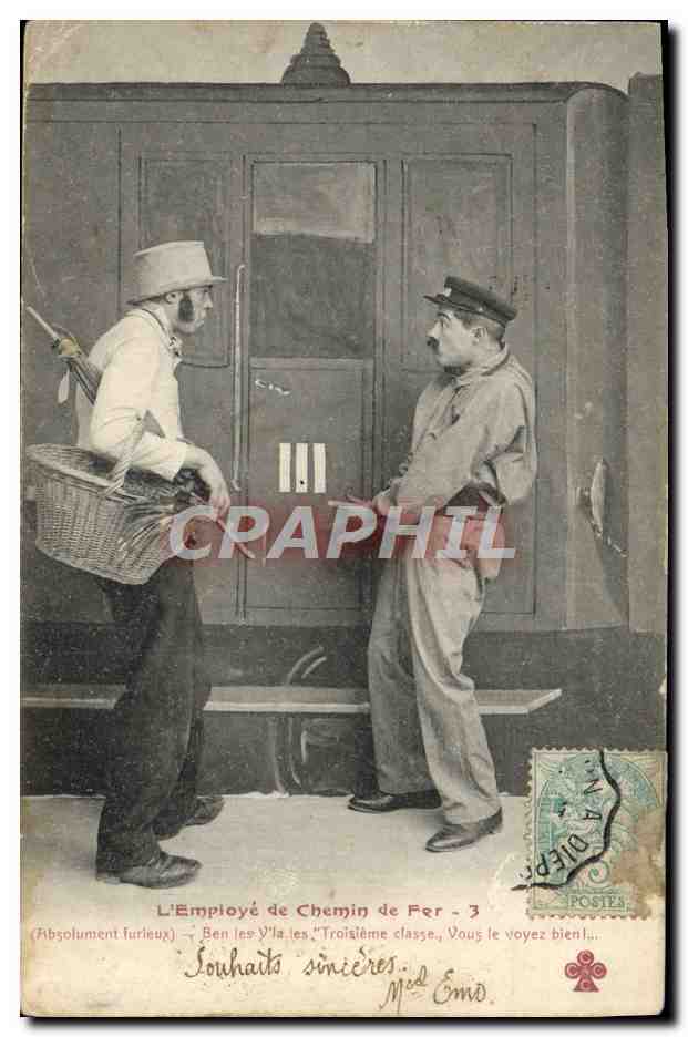 CPA Train Locomotive L'employe de chemin de fer 