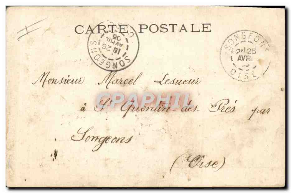 CPA Train Locomotive L'employe de chemin de fer  — Verso