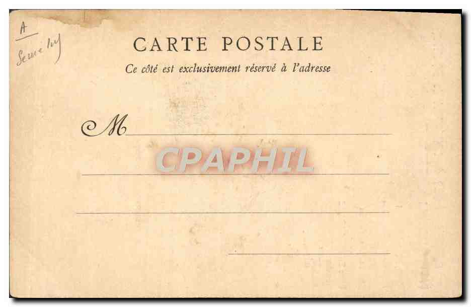 CPA Train Chemins de fer de l'Ouest et de Brighton Paris a Londres Rouen Dieppe Newhaven Dieppe Eglise Saint Jacques  — Verso