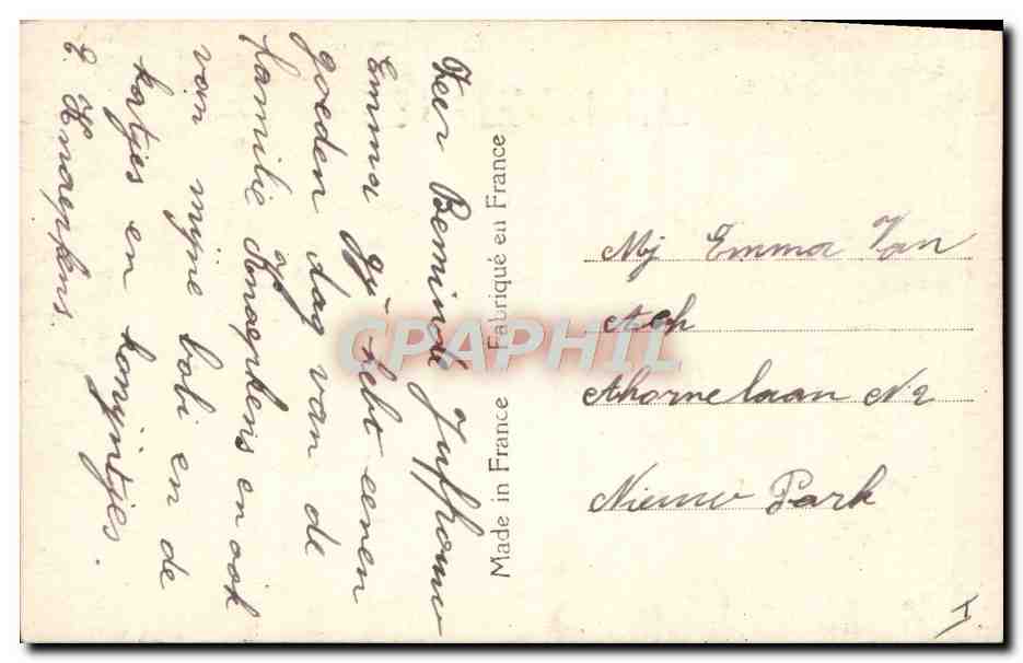 CPA Train Locomotive Brecht  — Verso