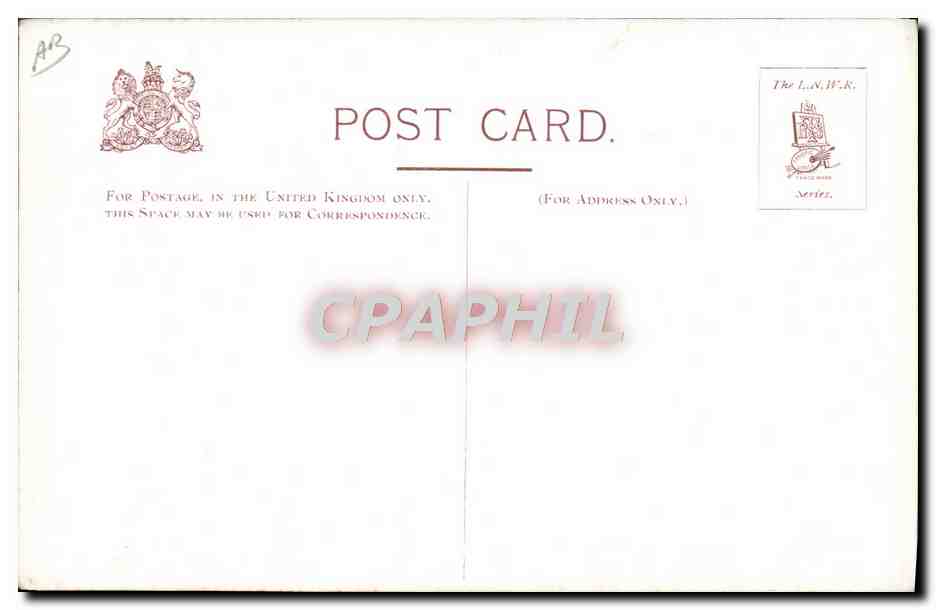 CPA Train Liverpool experience Manchester A carriage of the first class  — Rückseite