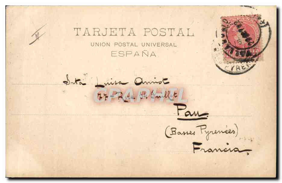 CPA Train Espagne  — Verso
