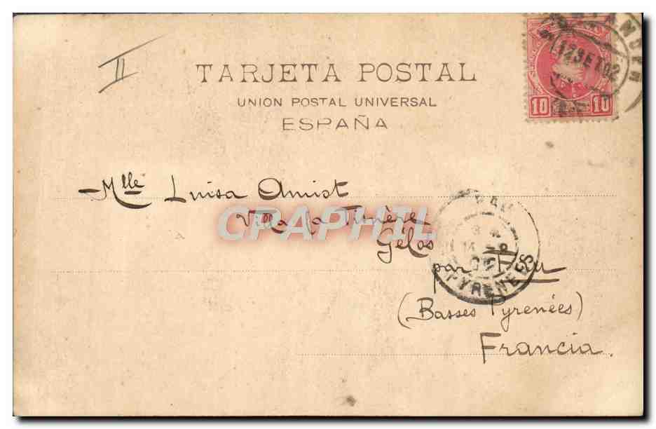CPA Train Espagne  — Verso