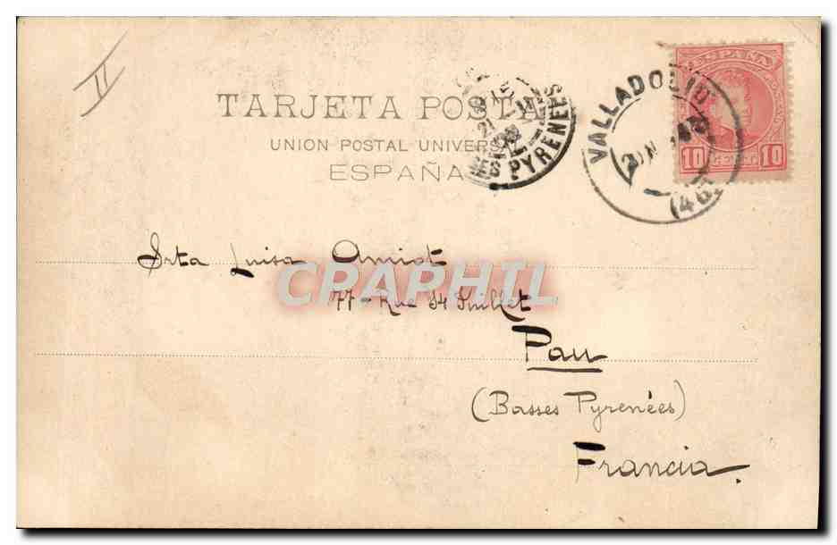 CPA Train Espagne  — Verso