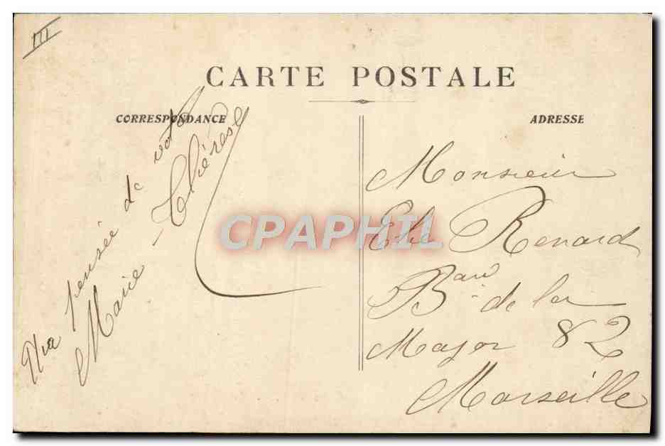 CPA Nimes Gare du PLM Tramway — Rückseite
