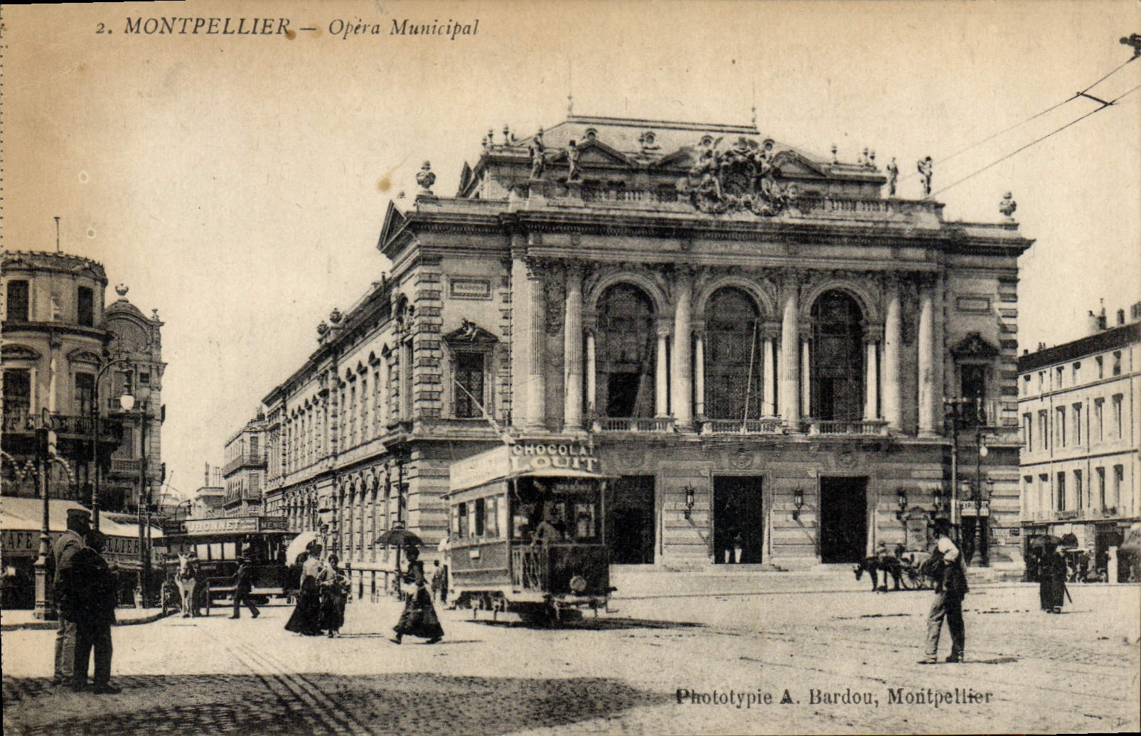 CPA Montpellier Opera municipal Tramway
