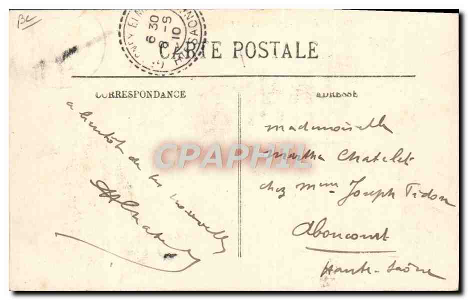 CPA Avion Aviation Circuit de l'Est 1910 Lindpaintner sur biplan R Sommer  — Rückseite
