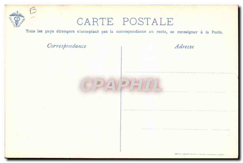 CPA Avion Aviation Biplan H Farman Circuit europeen Juin Juillet 1911 Barra passe au dessus de Calais par les baraques — Verso