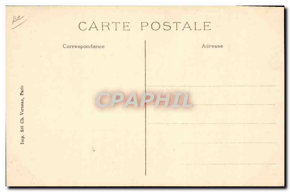 CPA Avion Aviation Automobiline Essence Meeting de Reims Vedrines Coupe Gordon Bennett — Verso