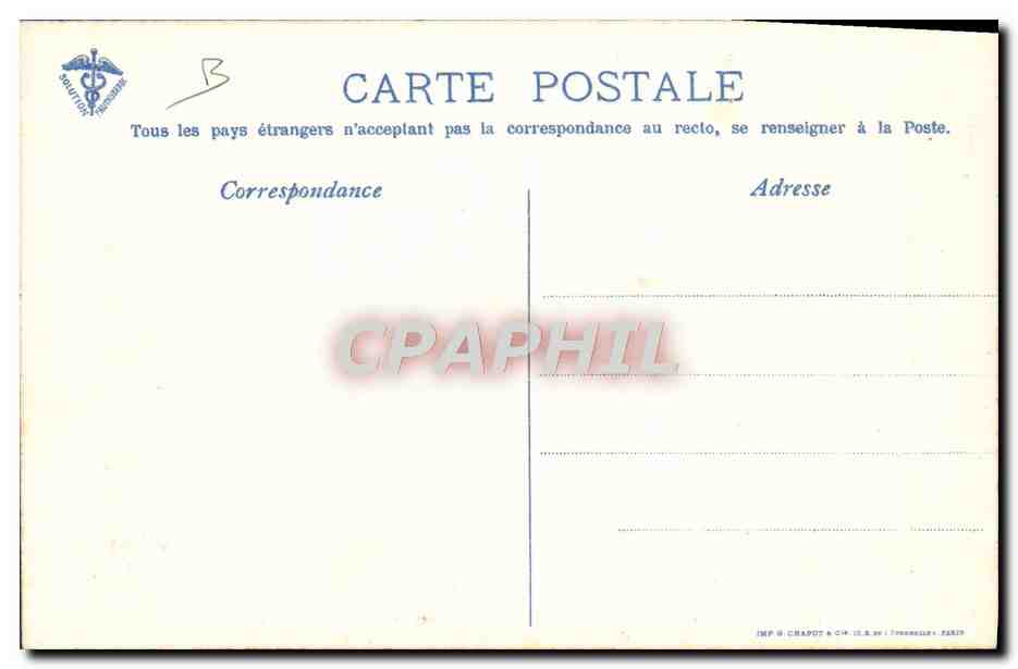 CPA Avion Aviation Monoplan Bleriot Circuit europeen Juin Juillet 1911 Le depart de Garros  — Verso