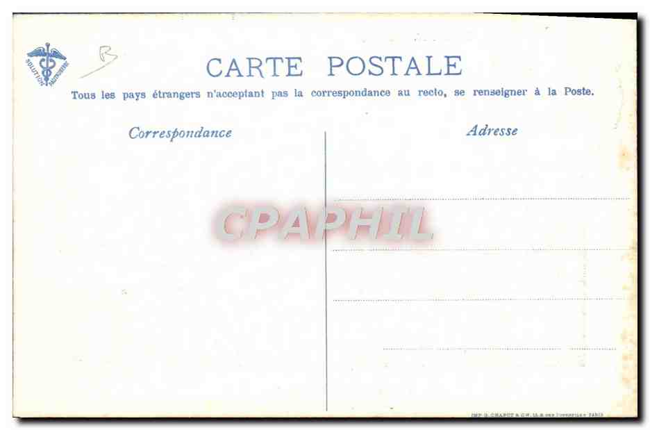 CPA Avion Aviation Biplan Farman Circuit europeen Juin Juillet 1911 Renaux et Senouques en plein vol de Douvres a Calais — Verso