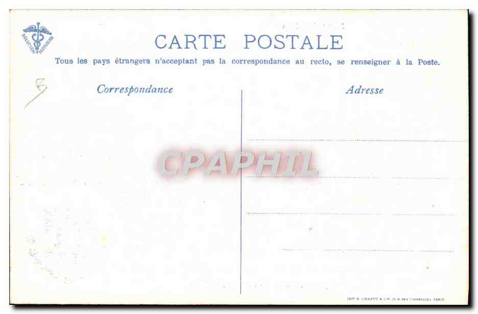CPA Avion Aviation Monoplan Rep Circuit europeen Juin Juillet 1911 Le depart de Gibert  — Rückseite