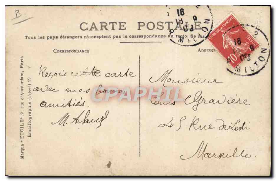CPA Avion Aviation Paulhan sur aeroplane Voisin — Verso