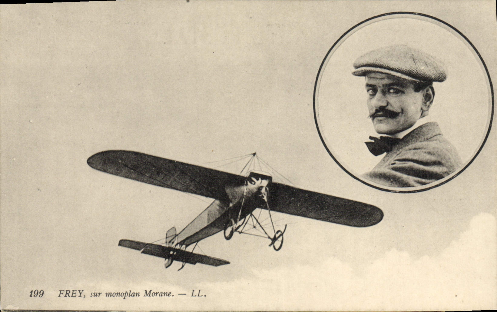 CPA Avion Aviation Frey sur monoplan Morane 