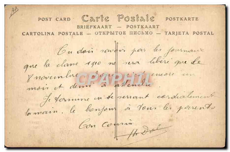 CPA Avion Aviation Un virage d'Hubert Latham sur monoplan Antoinette — Verso