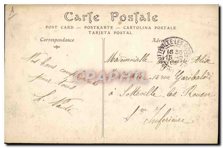 CPA Avion Aviation Premier voyage en aeroplane Farman Enfants — Rückseite