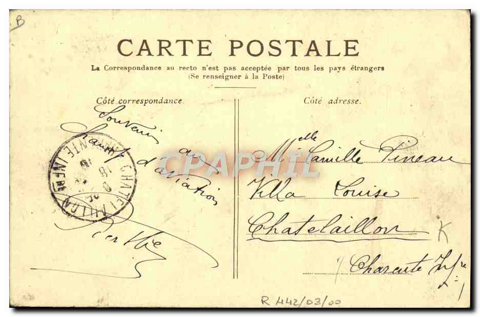 CPA Avion Aviation Biplan Voisin Mignot Gabilan Gaudart  — Verso