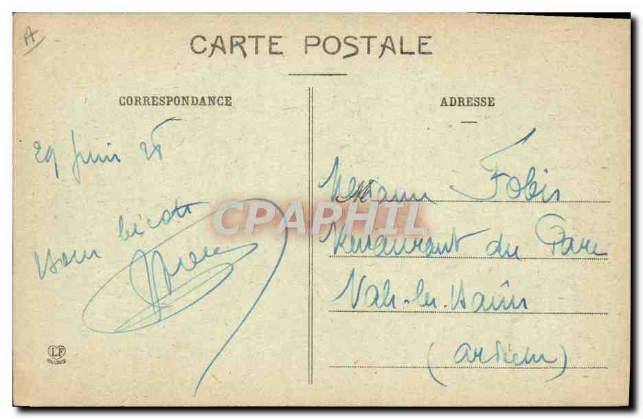 CPA Automobile Eaux Bonnes le casino en hiver Basses Pyrenees — Verso