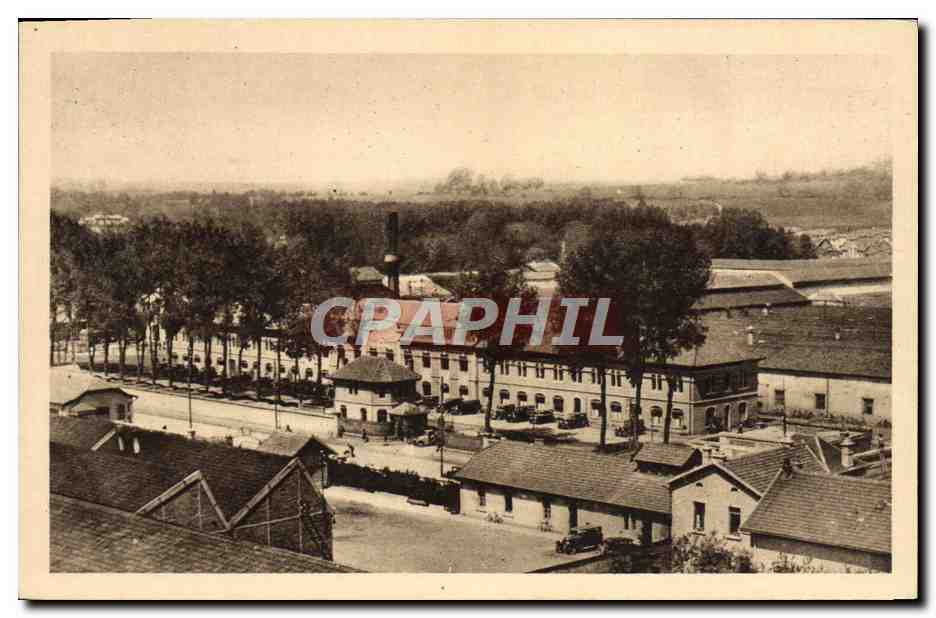 CPA Automobile Groupe de production des automobiles Peugeot a Sochaux Montbeliard Batiment des directions techniques
