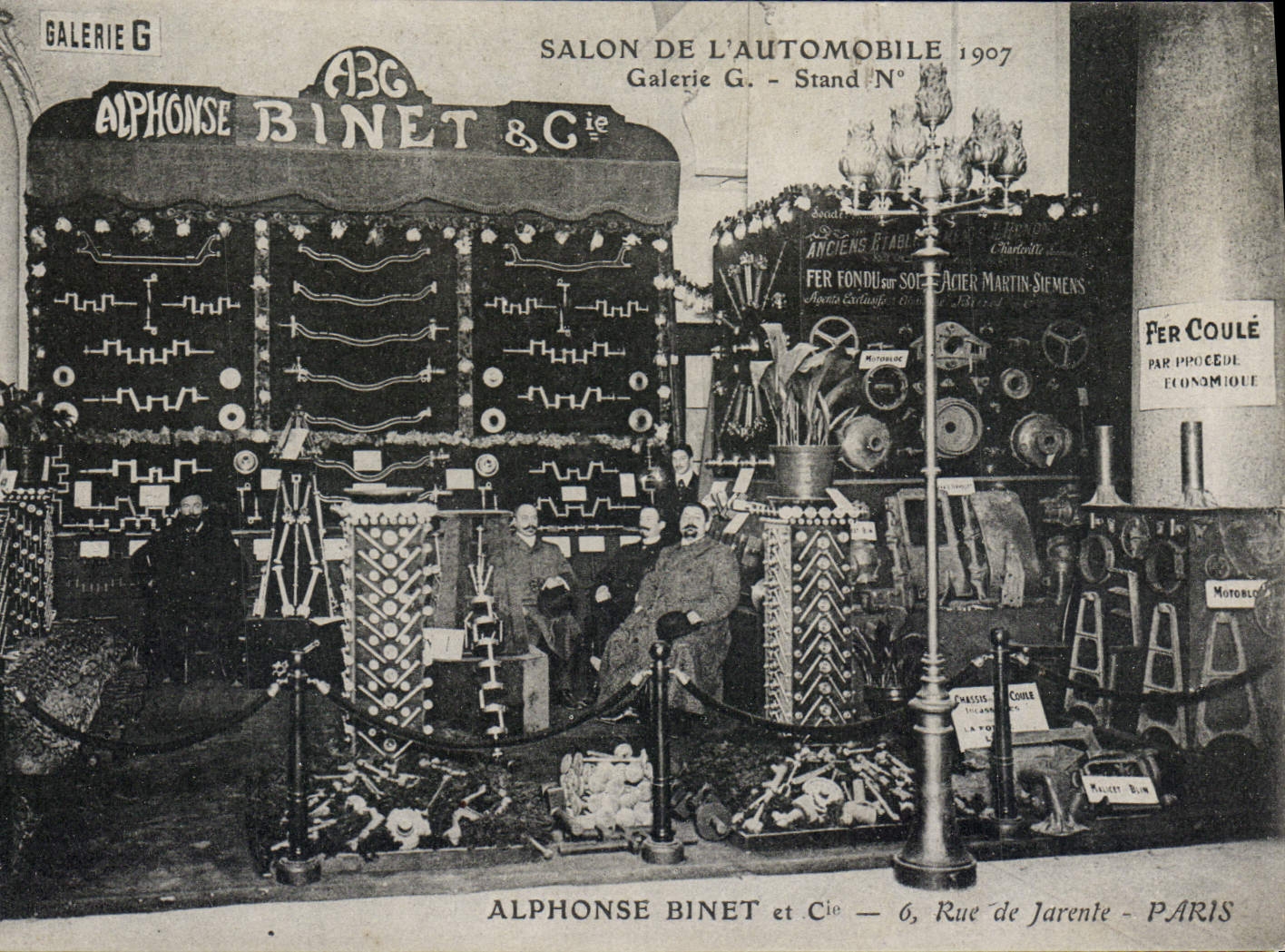 Salón del Automóvil 1907 — Alphonse Binet & Cie — Galería G, Puesto N°