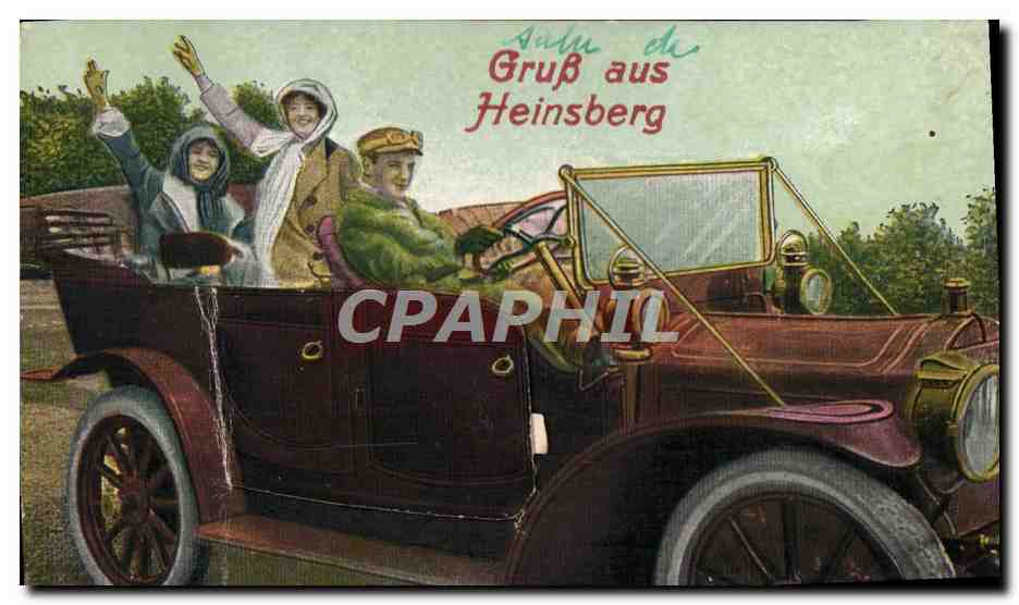 CARTE SYSTEME Fantaisie Automobile Gruss aus Heinsberg 